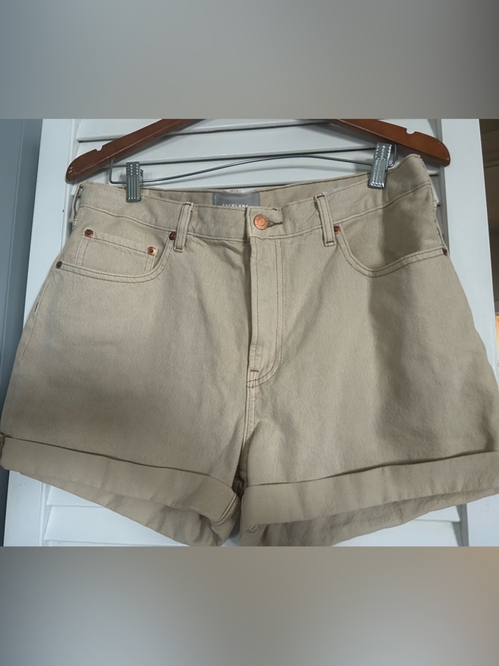 Everlane High-Rise Tan Women’s Denim Shorts